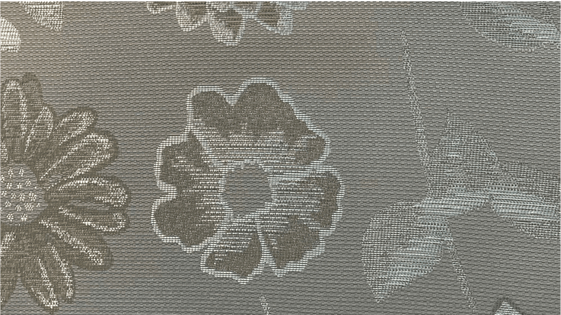Tela Daytona color Flores Silver